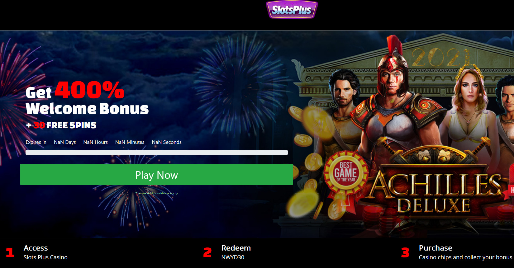 Get 400% Welcome Bonus + 30 FREE
                                                          SPINS