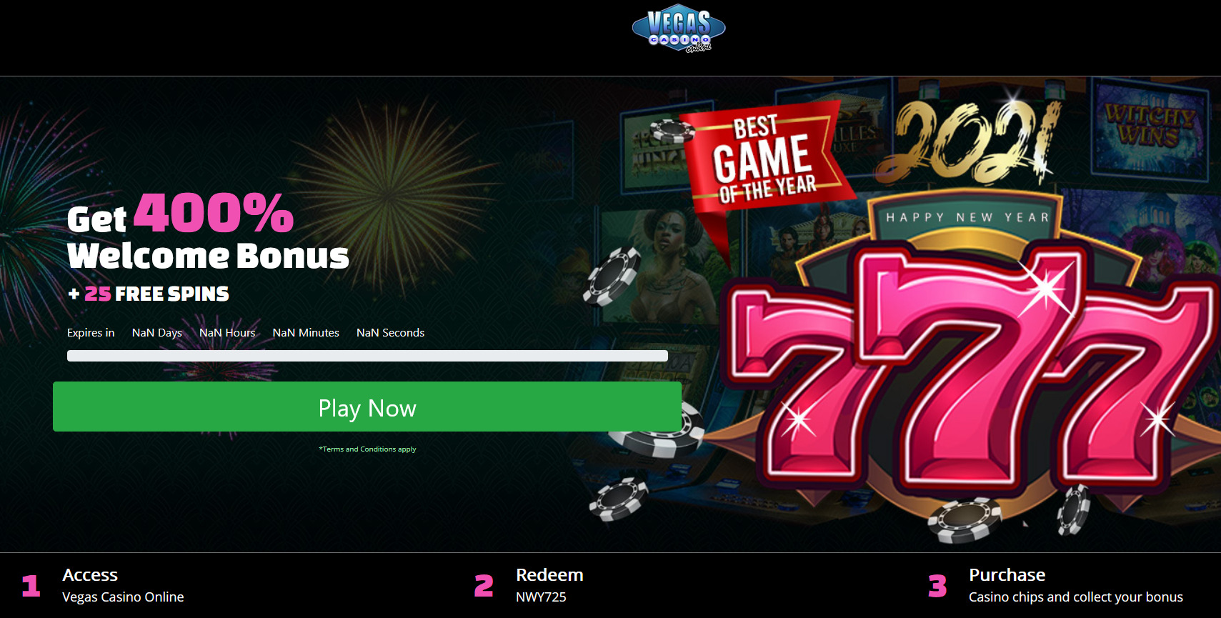 Get 400% Welcome Bonus + 25 FREE
                                                          SPINS